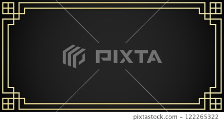 black Frame in Chinese Style for Lunar New Year Celebration black Frame in Chinese Style for Lunar New Year Celebration 122265322