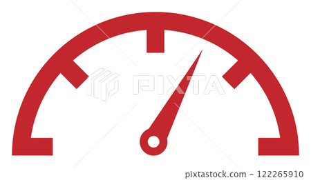 Meter icon red - Stock Illustration [122265910] - PIXTA