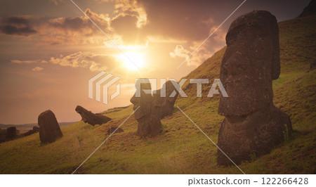Easter Island Statues. Chile. Easter Island Statues. Chile. 122266428