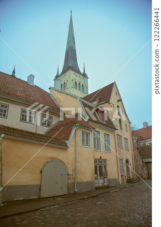 rainy cloudy evening in winter Tallinn. rainy cloudy evening in winter Tallinn. 122266441