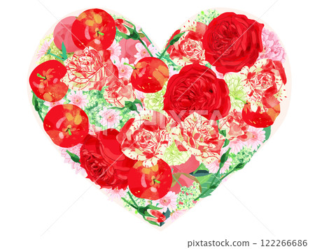 Red rose heart wreath Red rose heart wreath 122266686