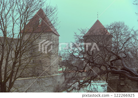 winter evening in tallinn. snow outside winter evening in tallinn. snow outside 122266925