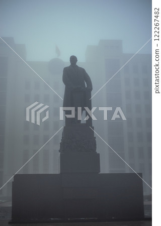Lenin in Minsk in heavy fog Lenin in Minsk in heavy fog 122267482