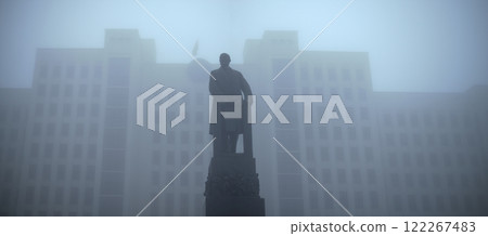 Lenin in Minsk in heavy fog Lenin in Minsk in heavy fog 122267483
