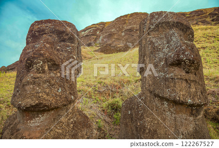 Statues on Easter Island. Chile. Statues on Easter Island. Chile. 122267527
