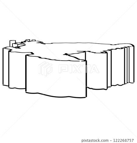 Saga prefecture_isometric illustration_02 Saga prefecture_isometric illustration_02 122268757