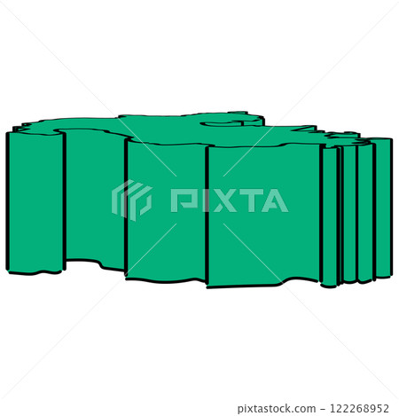 Oita prefecture_isometric illustration_01 122268952