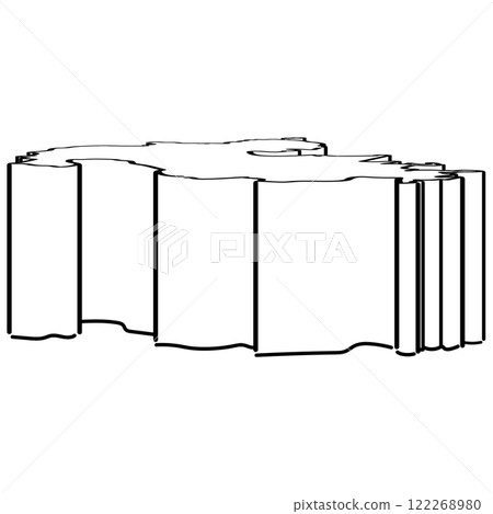 Oita prefecture_isometric illustration_02 122268980