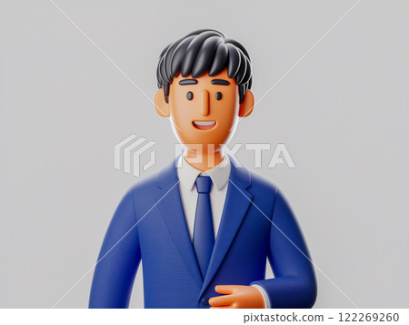 3D動畫年輕商人穿著西裝男性,3D商務人士 122269260