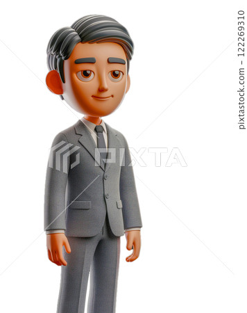 3D動畫年輕商人穿著西裝，3D男性商務人士 122269310