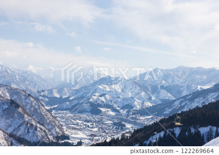 Winter scenery from Ishiuchi Maruyama Ski Resort in Niigata Prefecture towards Echigo Yuzawa 122269664
