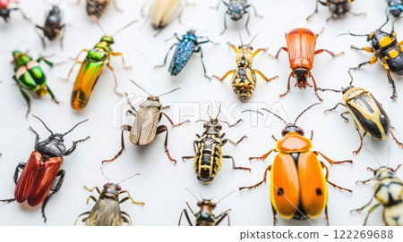 Vibrant colorful insects in diverse forms 122269688