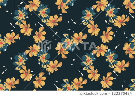 Hand drawn flowers, seamless patterns with floral for fabric, textiles, clothing, wrapping paper, cover, banner, interior decor, abstract backgrounds. Hand drawn flowers, seamless patterns with floral for fabric, textiles, clothing, wrapping paper, cover, banner, interior decor, abstract backgrounds. 122270484