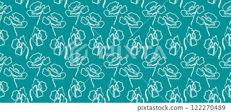 Hand drawn flowers, seamless patterns with floral for fabric, textiles, clothing, wrapping paper, cover, banner, interior decor, abstract backgrounds. Hand drawn flowers, seamless patterns with floral for fabric, textiles, clothing, wrapping paper, cover, banner, interior decor, abstract backgrounds. 122270489