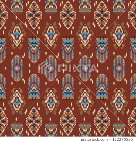 Motifs African boho paisley Floral Ikat pattern embroidery damask. Ethnic ikat floral Ethnic Indian Pattern Ikat pattern Ethnic Pattern.Damask indian floral Aztec embroidery border seamless patterns. 122270580