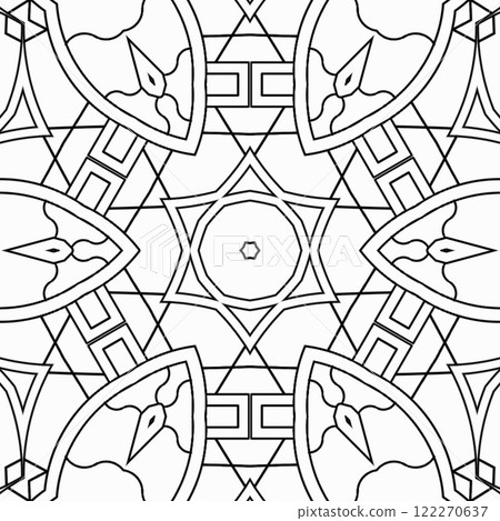 Abstract coloring page for coloring book, mandala making, color fill up practice etc Abstract coloring page for coloring book, mandala making, color fill up practice etc 122270637