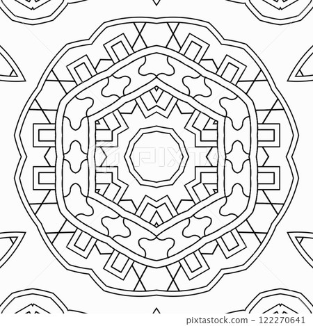 Abstract coloring page for coloring book, mandala making, color fill up practice etc Abstract coloring page for coloring book, mandala making, color fill up practice etc 122270641