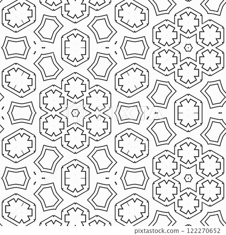 Abstract coloring page for coloring book, mandala making, color fill up practice etc 122270652