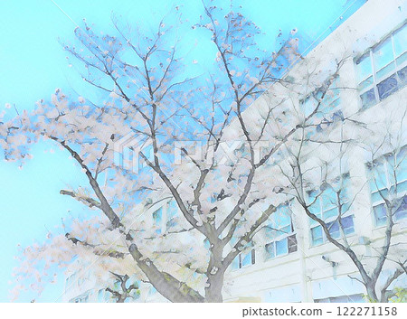 櫻花風景 入學典禮學校 122271158
