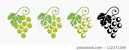 Grape bunch with grape leaf vector illustration Grape bunch with grape leaf vector illustration 122271269