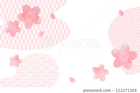 美麗的淺粉紅色櫻花背景圖 美麗的淺粉紅色櫻花背景圖 122271308