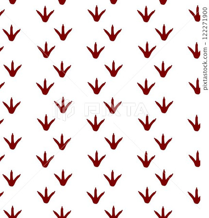 animal rooster foot print vector graphic line illustration seamless pattern on transparent background 122271900