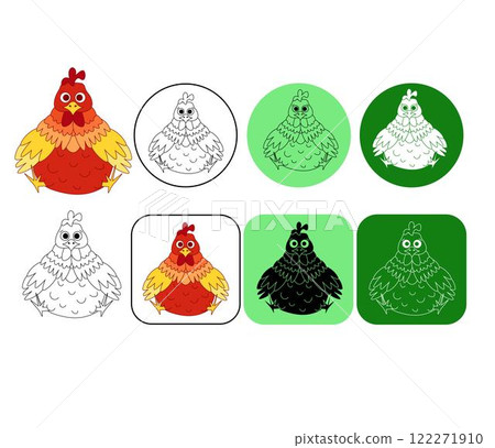 Rooster logo icon vector and symbol template design illustration Rooster logo icon vector and symbol template design illustration 122271910