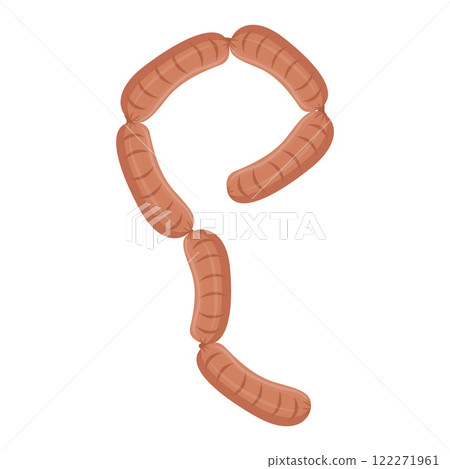 Breakfast food meat sausage cartoon illustration  Breakfast food meat sausage cartoon illustration  122271961
