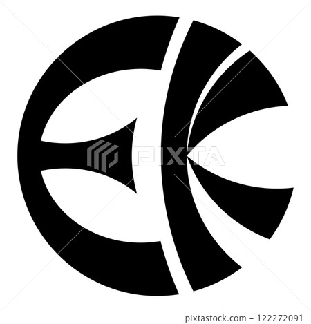 Symbol Eckankar religion EK icon black color vector illustration image flat style Symbol Eckankar religion EK icon black color vector illustration image flat style 122272091
