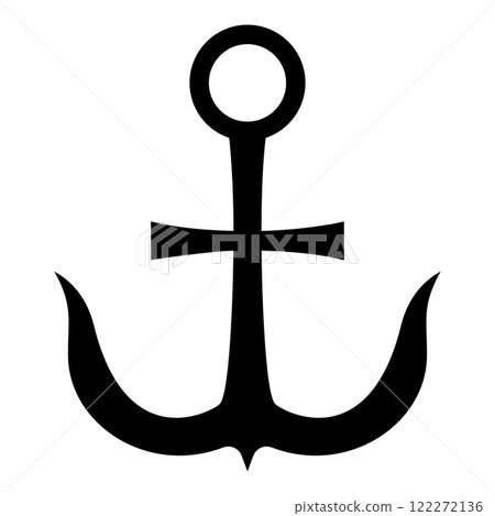 Cross anchor Crusher-Yagir icon black color vector illustration image flat style 122272136