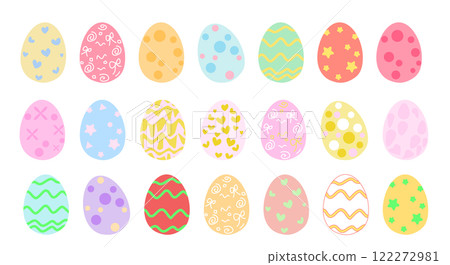 Set of colorful Easter eggs 122272981