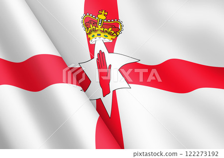 Northern Ireland waving flag 3d illustration 122273192