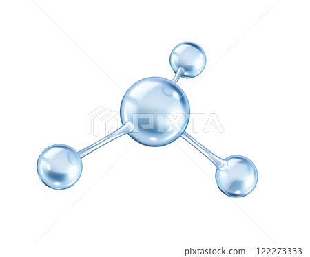 Rotating collagen molecule realistic vector illustration 122273333