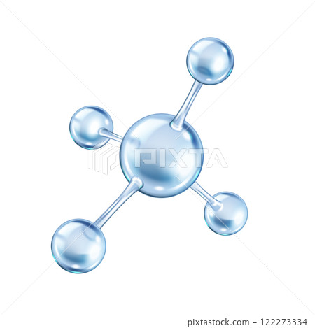 Transparent collagen molecule structure vector illustration 122273334