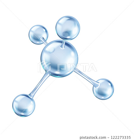 Collagen molecule structure from spheres vector illustration 122273335