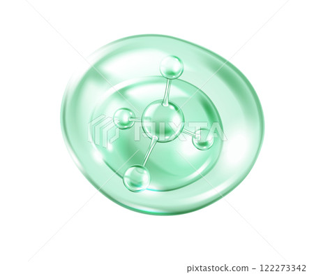 Collagen molecules for skincare elasticity illustration 122273342