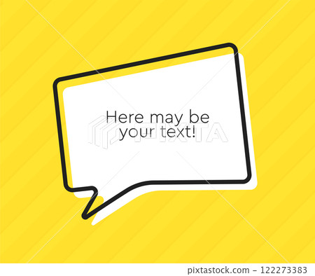Speech bubble. Space for quote text, frame message 122273383