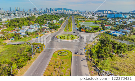 Suburban highway. 122273421