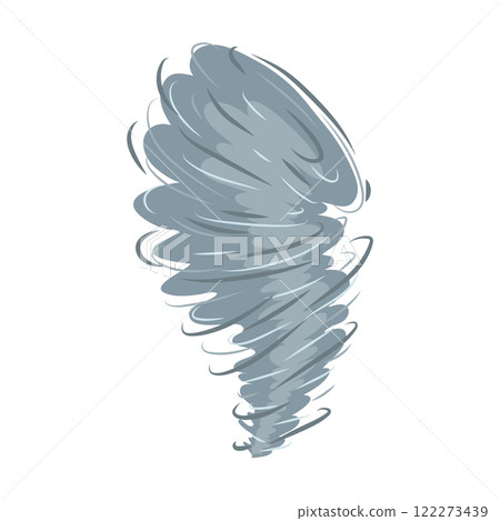 Tornado swirl in flat design. Spiral danger hurricane, bad storm weather. Vector illustration isolated. Tornado swirl in flat design. Spiral danger hurricane, bad storm weather. Vector illustration isolated. 122273439