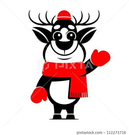 Silhouette of the Deer. Flat style, can use for Logo Gram, Emblem, Animal Illustration, Pictogram, or for Graphic Design Element. Illustration Silhouette of the Deer. Flat style, can use for Logo Gram, Emblem, Animal Illustration, Pictogram, or for Graphic Design Element. Illustration 122273716