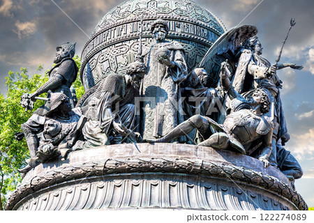Fragment of monument to the Millennium of Russia (1862). Builded in honor of the millennial anniversary Fragment of monument to the Millennium of Russia (1862). Builded in honor of the millennial anniversary 122274089