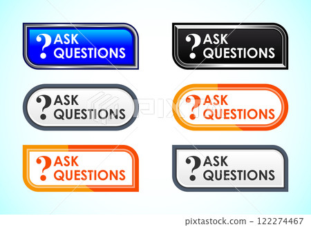 Ask questions button, Suitable for mobile app, and website UI design 122274467