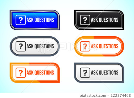 Ask questions button, Suitable for mobile app, and website UI design 122274468