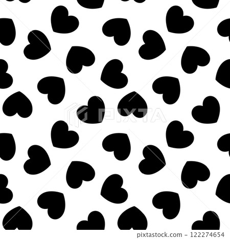 Seamless pattern with hearts 122274654