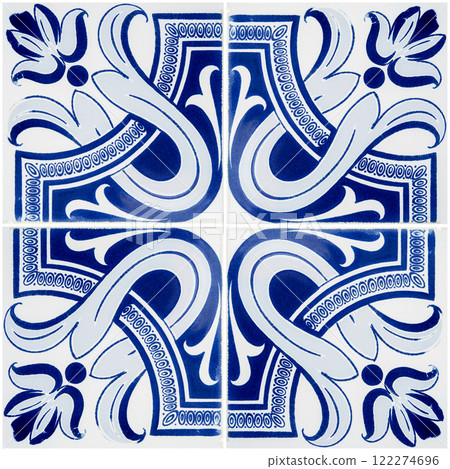 Traditional Portuguese glazed tiles Traditional Portuguese glazed tiles 122274696