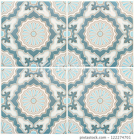 Traditional Portuguese glazed tiles Traditional Portuguese glazed tiles 122274701