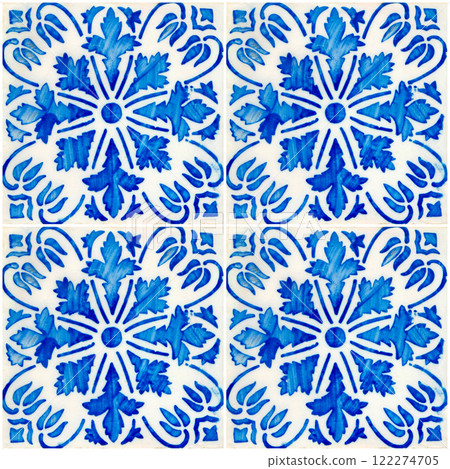 Traditional Portuguese glazed tiles Traditional Portuguese glazed tiles 122274705
