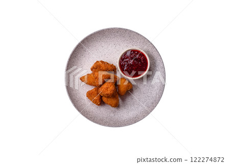 Brie cheese or camembert fries in breading, fast food, takeaway Brie cheese or camembert fries in breading, fast food, takeaway 122274872