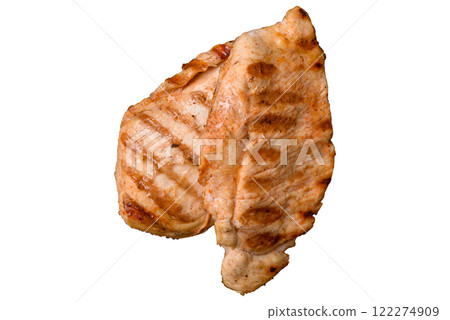 Delicious fresh grilled chicken fillet with spices and herbs Delicious fresh grilled chicken fillet with spices and herbs 122274909