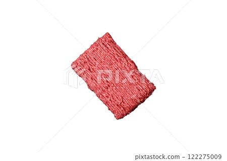 Fresh raw ground beef with salt, spices and herbs Fresh raw ground beef with salt, spices and herbs 122275009